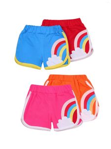 Pantaloncini CitgeeSummer Kids Neonate Ragazzi Carini pantaloni sportivi larghi a vita media in cotone con stampa arcobaleno