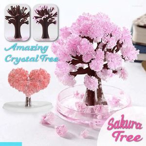 Juldekorationer rosa magiska växande papper Sakura Tree Magical Trees Desktop Cherry Blossom Science Funny Toys for Children