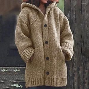 Kobiety damskie S-5xl nadmierna moda czysta kolor luźne zimowe ciepłe sweter kurtka z długim rękawem z kapturem na bluzę duże kobiety duże kobiety