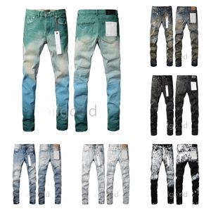 Calças de brim roxas jeans de grife para calças masculinas denim calça jeans skinny designer de luxo rasgado motociclista preto azul jeans slim fit motocicleta