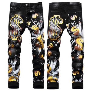 Mens PP Jeans Designer Jeans Moda Angustiado Rasgado Motociclistas Mulheres Denim Carga Bordado Homens Calças Punk PP1987