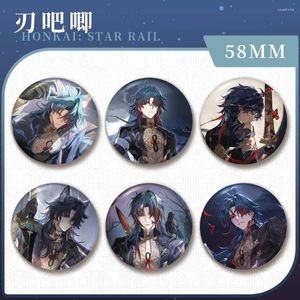 Brosches Honkai Star Rail Badges Pins Anime Blade Women Brosch Creative Cosplay Figure For Bag Accessorie Gifts