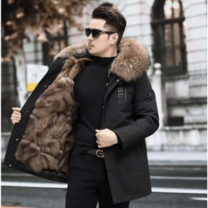 Haining Parker Mens Designer Mid Lender Inner Tank Coat Fur Fur Coat Winter 6osz متكامل