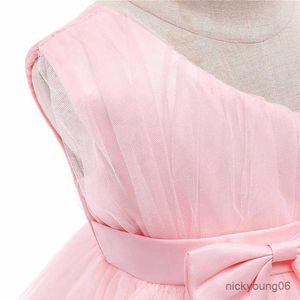 Abiti da ragazza Abiti per neonate 1 anno Compleanno Abito da battesimo Fiocco Tutu per neonati Principessa Rosa Battesimo neonato Vestiti per bambini Gril