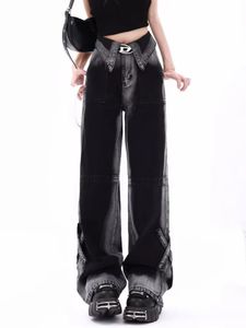 عتيقة Harajuku Jean ملابس للمراهقين y2k سراونز النسائية الموضة للملابس الجمالية منتجات الخريف منتجات فضفاضة السراويل 240127