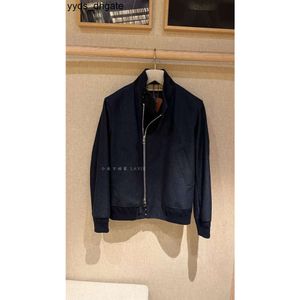 Loro Piano Cappotto invernale da uomo in lana e cashmere con colletto blu scuro 5UUV