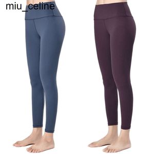 LL Pantaloni da yoga da donna leggings abiti da allenamento a vita alta nero rosa tinta unita corsa abbigliamento da palestra Pantaloni sportivi da esterno elastici Fitness Lady pantaloni da yoga prana