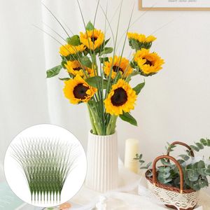 Decorative Flowers 10 Pcs Simulated Reed Grass Fake Faux Plant Artificial Plants For Home Decor Indoor Silk Cloth Simulation