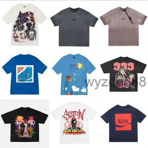 デザイナーkith x ksubiレターティー洗浄コットンクロップウェア品質TシャツTシャツのグラフィックヴィンテージメンズ衣類特大29mv