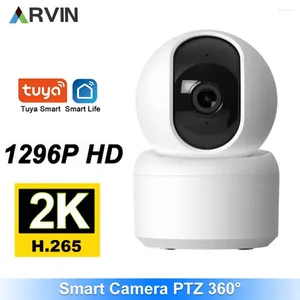 360 ° Akıllı Ev Güvenlik Kamerası PTZ 2K Bebek Monitörü 1296X2304P AI Panoramik HD Gece Görme Webcam Work Tuya