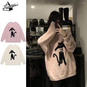 Męskie swetry Gleśnia swetra Ocefiifice mężczyźni Preppy Crewneck długotropiewane pullover vintage jacquard casual dzianin tops zimowa para