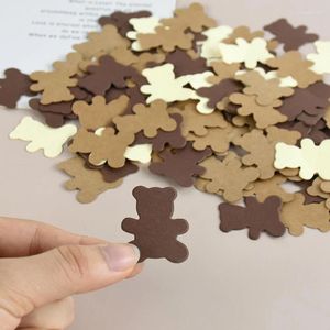 Party Decoration 100st/Lot Teddy Bear Paper Confetti for Baby Shower Girl Boy Kids Theme Birthday Supplies Table Scatter