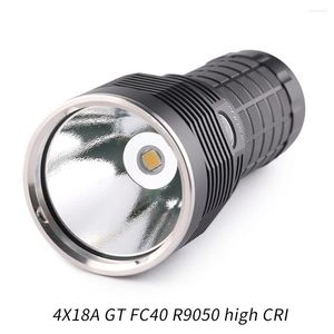 Flashlights Torches Convoy 4X18A Flashlight GT FC40 High CRI Type-c Charging Interface 18650 Torch