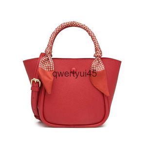 Shoulder Bags Bucket Composite Bag For Women Luxury Designer andbag Purse 2024 New In Fasion PU Leater Scarves Decorate Soulder CrossbodyH2422