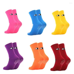 Erkek Çoraplar 6Pair Komik Erkekler Pamuk Çorap Orta Tüp Kaymaz Nefes Olmayan Dış Mekan Ter Emici Göz Deseni Kadın Bisiklet