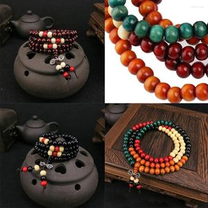 Charm Bilezikler 3pcs 8mm Buda Mala Bilezik Zinciri Boncuklu Ahşap Dua Eller Dindar Boncuk İşi Tasbih Banyo