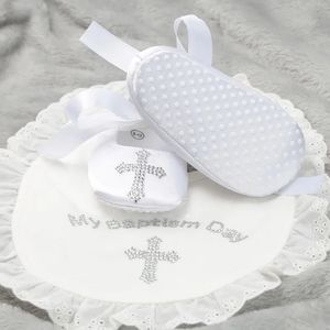 Dollbling Baby Toddler Buty biały diament stały kolor koronkowy Zamknięte bawełniane miękki dno Sole Sole Girl BIB 240126