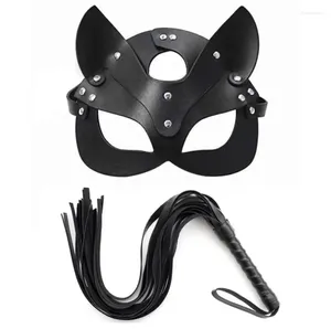 Party Supplies Women Exotic Female Leather Mask Half Face Fox Cat Cosplay Costume Stage Performance