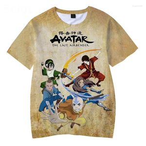 Homens camisetas 2024 Avatar The Last Airbender T-shirt Anime 3D Impressão Streetwear Homens Mulheres Moda Camisa Harajuku Crianças Tees Menino Menina