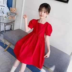 Girl Dresses Summer Princess Girls Dress Fashion Baby Kids Short Sleeve Casual Party Children Clothes Vestido Teen 6 8 10 12 Year