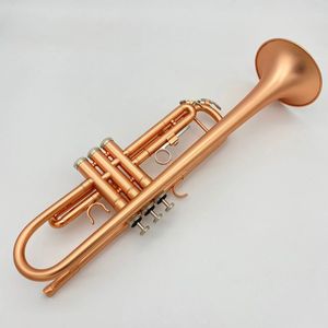 High-quality brown trumpet musical instrument beginners to play brass phosphor-plated bronze three-tone professional trumpet