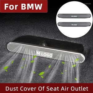 Interiörstillbehör AC Air Outlet Grille under bilstolen för BMW F39 F48 G01 G02 G05 G06 G07 G11 G12 G20 G30 2st rostfritt ståldammskydd