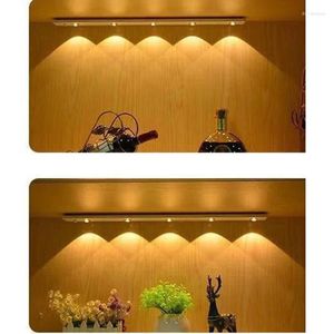 Gece Işıkları Yatak Odası LED hareket sensörü USB Şarj Edilebilir Pir Mutfak Dolap Dolap Dolap Merdiven Koyu Lamba