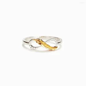 Кольца кластера Trumium Изысканное кольцо из стерлингового серебра 925 пробы Символ бесконечности Ювелирные изделия для женщин Обручальный подарок вечности Anillos Mujer