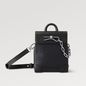 Modische Umhängetasche, vielseitige Damentasche, Kettennadel-Dekoration, klassisches Druckdesign, Mini-Lederhandtasche