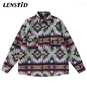 Männer Casual Hemden Herbst Männer Nationalen Stil Langarm Button Up Shirt Hip Hop Vintage Blusen Streetwear Harajuku Mode Kleidung