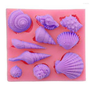 Baking Moulds Gadgets-Scallop Shells Of Various Marine DIY Silicone Bakeware Fondant Cake Mold Chocolate Biscuit