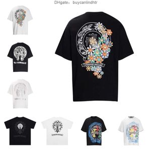 Moda CH Abbigliamento Designer Tees Luxury Casual Tshirt 2023ss Heart Cro Sex Records Graffiti Limited Sanscrito Manica corta Prezzo Uomo Donna T-shirt in vendita MS75