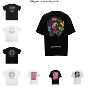 メンズTシャツを購入するラグジュアリーファッションTシャツ販売chブランドクロムティーデザイナー女性サンスクリットカップルTシャツスウェットシャツホースシューフラワーハートJy6r