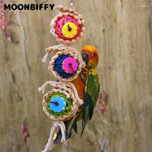 Other Bird Supplies Pet Toys Bites Parrot Accessories Climb Chew Hanging Swing Caged With Bell Articles Pour Animaux De Compagnie