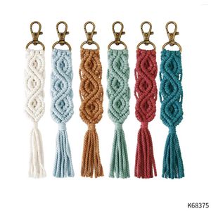 Kreki Kobiety Znakomita moda brelok ita bohemian frędzla DIY ręcznie tkany samochód Keyring K5092