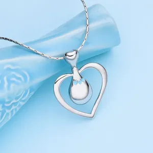 Anhänger Halsketten Trendy Winx TV-Serie Club versilberte Halskette süße blaue Herz-Emaille für Mädchen Frau Traum Cosplay Schmuck Geschenk