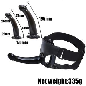 Double Penis Dual Ended Strapon Ultra Elastic Harness Belt Strap On Dildo Adult Sex Toys for Woman Couples Anal Soft Dildos 240129