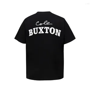 Homens camisetas Camisa Homens Mulheres Logotipo Bordado Cole Buxton Casual Solto Marrom Royal Azul Preto Branco Tee Top com tags