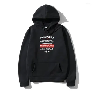 Herren-Kapuzenpullover „My Favorite Player Calls Me Mom“ Oberbekleidung Hockeyspieler Basketballspieler