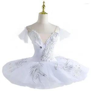 Stage Wear White Ballet Tutu Skirt For Children's Swan Lake Costumes Kids Belly Dance Clothing Performance Dress