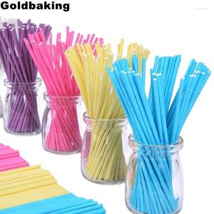 Инструменты для выпечки Goldbaking цветные бумажные палочки для леденцов 6 дюймов Cake Pop 50 шт. 150 3,5 мм