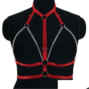 Strumpfbänder Harness Vollbusige Frauen Dessous Y Kragen Zubehör Plus Größe Körper Elastische Bondage Fesseln Riemen Bdsm Strümpfe Strumpfband Drop Dhdpz