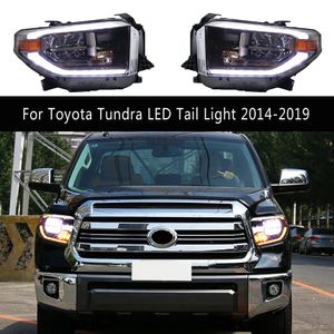 Accessori per auto Testa della lampada per Toyota Tundra Fanale posteriore a LED 14-19 Luce di marcia diurna Ricambi auto Angolo a fascio alto Lente del proiettore