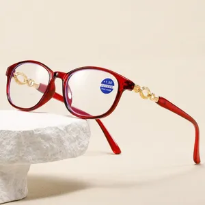 Okulary przeciwsłoneczne Square Anti-Blue lekkie okulary czytania Urltra-Light Ochrona wzroku Kobiety Czerwone fioletowe eleganckie wygodne okulary
