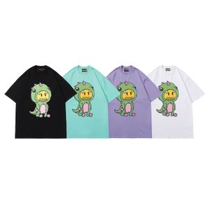 DREW smiley piccolo dinosauro girocollo manica corta Bieber con lo stesso marchio di moda europeo e americano di nicchia T-shirt amanti maschili e femminili luly