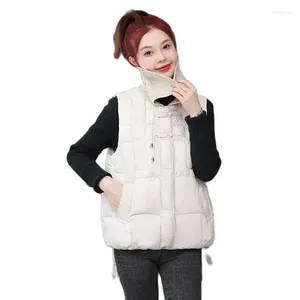 Gilet da donna Gilet autunno-inverno Donna 2024 Cappotto di cotone Cappotto Versione coreana Maglione lavorato a maglia Colletto Giù Gilet