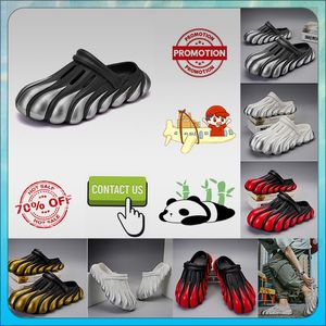 Designer Casual Half Pack Slipers Summer Sliders Män kvinnor Graffiti Ben Vita glidbanor Sandaler Anti Slip Wear Resistant Memor Moft Tjock Cushion Slipper