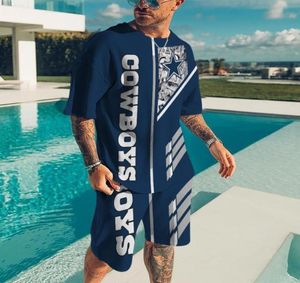 Summer Men s Sports Suit T shirt Creative Footbal Retro Clothing 3D Square Rugby Print And Shorts Set Tops 2206159211804