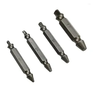 4-in-1 Double Head Broken Screw Extractor Steel Alloy Breaking Tool Drill Bit Screws Remove Kit Extract