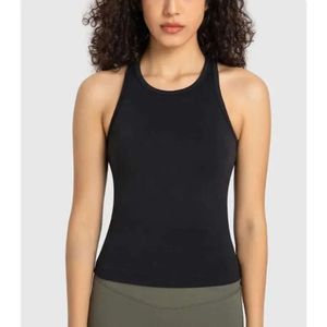 Lu-343 Canotta da yoga slim fit da donna alta elasticità nuda sport fitness camicia da yoga vestito traspirante corsa palestra coagulo 24 N alta ness